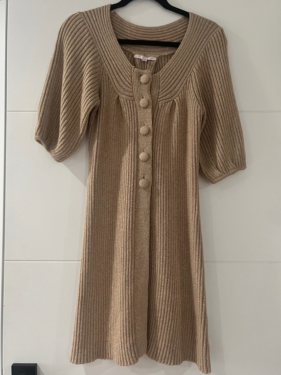 Rebecca Taylor Sweaters - Rebecca Taylor Knit Cardigan / Duster, Women’s Beige Small Rayon Mix Sweater
